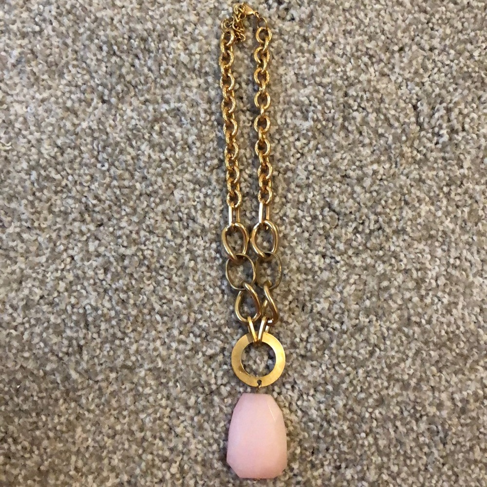 Pink stone necklace